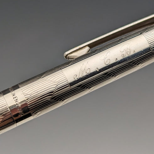 約 1970 年英國復古 Yard O' 紅色純銀自動鉛筆和原子筆